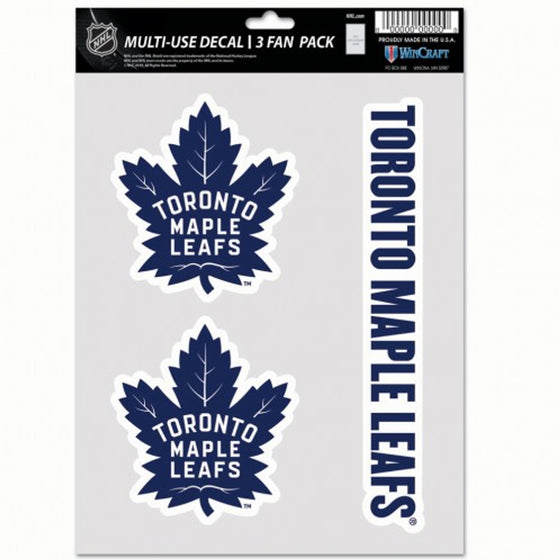 Toronto Maple Leafs Decal Multi Use Fan 3 Pack Special Order