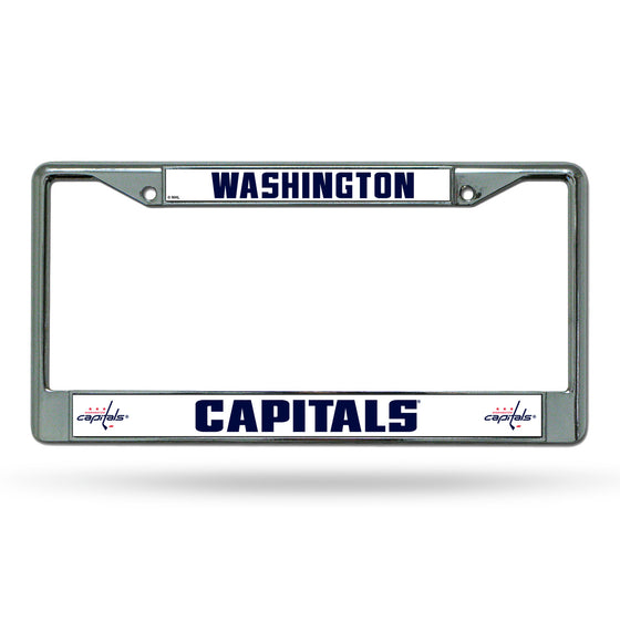 Washington Capitals License Plate Frame Chrome Printed Insert