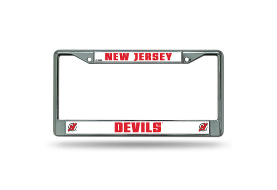 New Jersey Devils License Plate Frame Chrome - Special Order