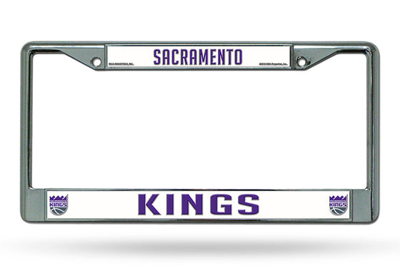 Sacramento Kings License Plate Frame Chrome - Special Order