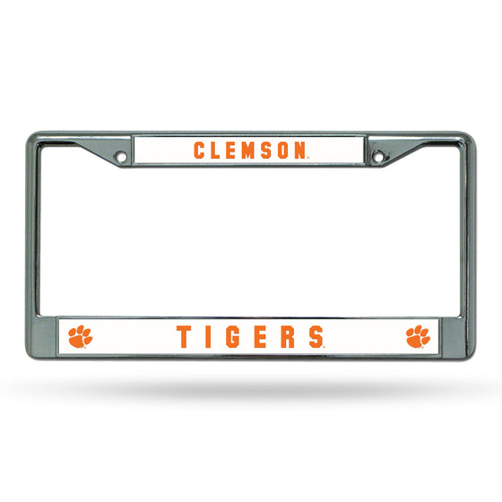 Clemson Tigers License Plate Frame Chrome