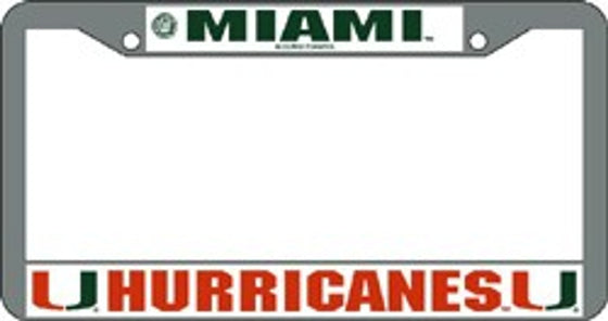 Miami Hurricanes Chrome License Plate Frame (CDG)