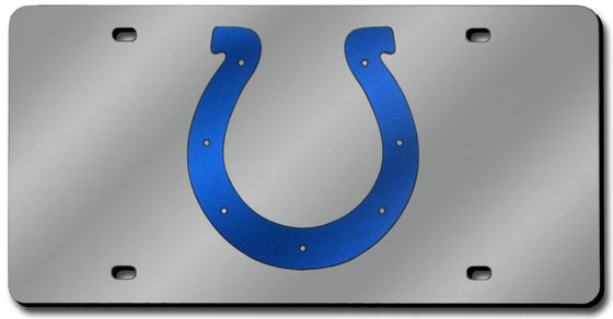 Indianapolis Colts Laser Cut Silver License Plate (CDG)