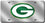 Green Bay Packers Laser Cut Silver License Plate (CDG)