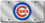 Chicago Cubs Laser Cut Silver License Plate (CDG)