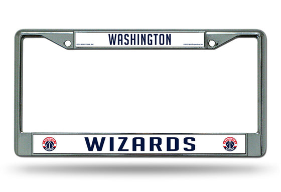 Washington Wizards License Plate Frame Chrome - Special Order