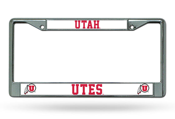 Utah Utes License Plate Frame Chrome - Special Order