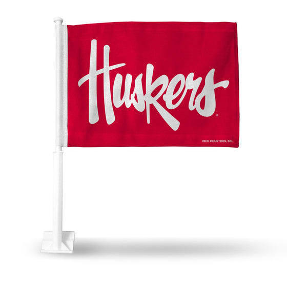 Nebraska Cornhuskers Flag Car