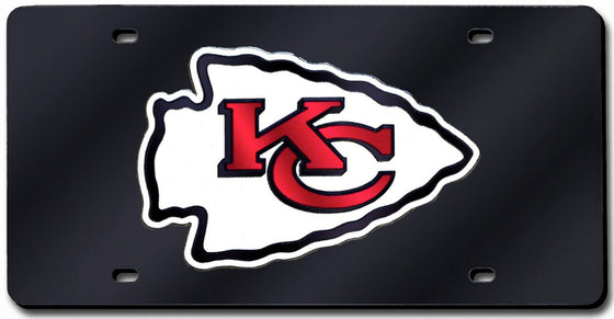 Kansas City Chiefs Laser Cut Black License Plate (CDG)