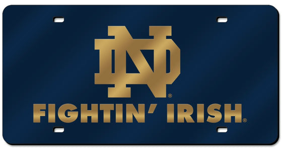 Notre Dame Fighting Irish Laser Cut Navy License Plate (CDG)