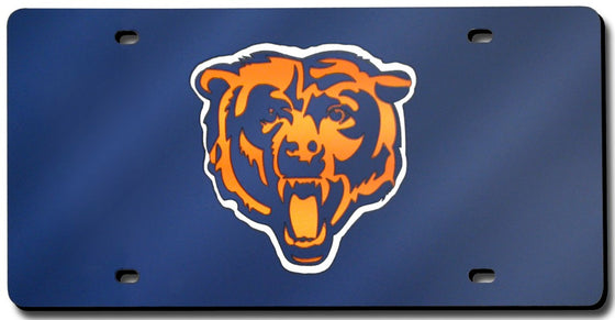 Chicago Bears Laser Cut Navy License Plate (CDG)