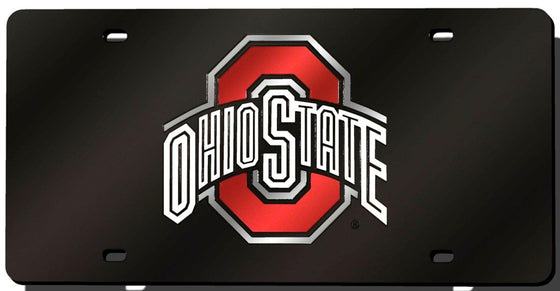 Ohio State Buckeyes Laser Cut Black License Plate (CDG)