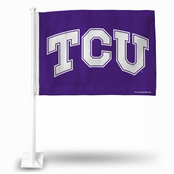 TCU Horned Frogs Flag Car