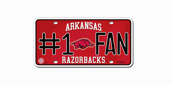 Arkansas Razorbacks License Plate #1 Fan - Special Order