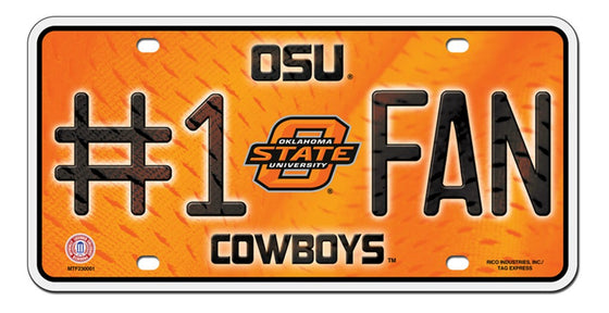 Oklahoma State Cowboys License Plate #1 Fan - Special Order