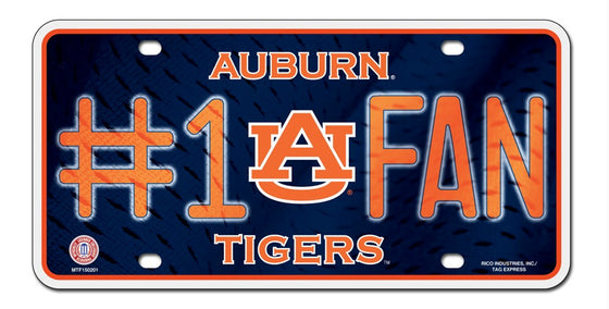 Auburn Tigers License Plate #1 Fan - Special Order