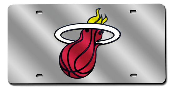 Miami Heat License Plate Laser Cut Silver - Special Order