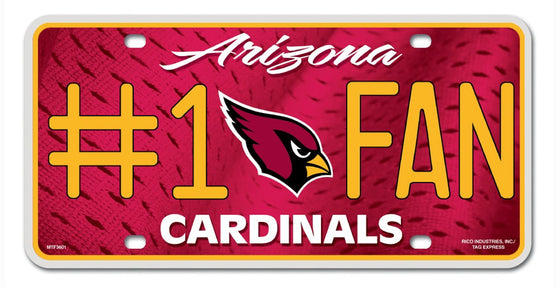 Arizona Cardinals License Plate #1 Fan - Special Order