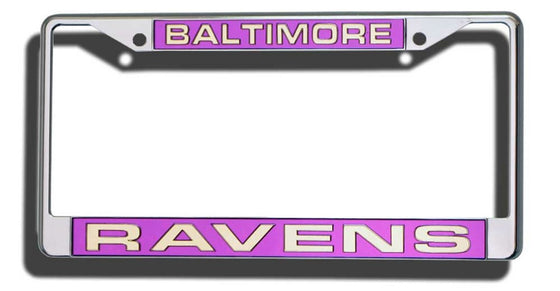 Baltimore Ravens Laser Cut Chrome License Plate Frame (CDG)