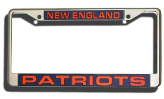 New England Patriots Laser Cut Chrome License Plate Frame (CDG)