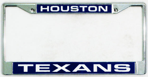 Houston Texans License Plate Frame Laser Cut Chrome