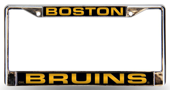 Boston Bruins Laser Cut Chrome License Plate Frame - Special Order