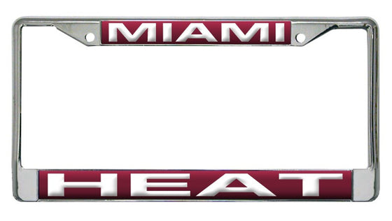 Miami Heat Laser Cut Chrome License Plate Frame (CDG)