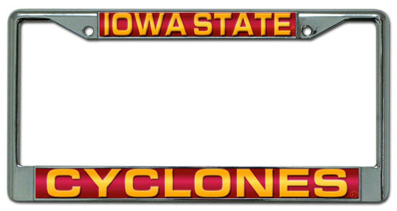 Iowa State Cyclones Laser Cut Chrome License Plate Frame (CDG)