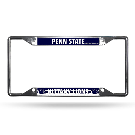 Penn State Nittany Lions License Plate Frame Chrome EZ View (CDG)