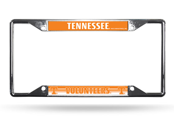 Tennessee Volunteers License Plate Frame Chrome EZ View - Special Order