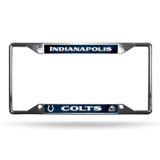 Indianapolis Colts License Plate Frame Chrome EZ View (CDG)