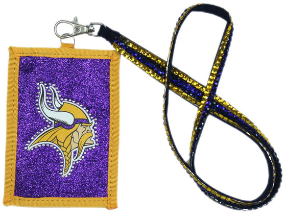 Minnesota Vikings Wallet Beaded Lanyard Style