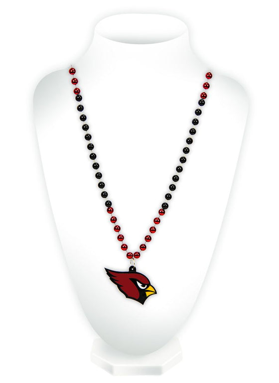 Arizona Cardinals Beads with Medallion Mardi Gras Style - Special Order