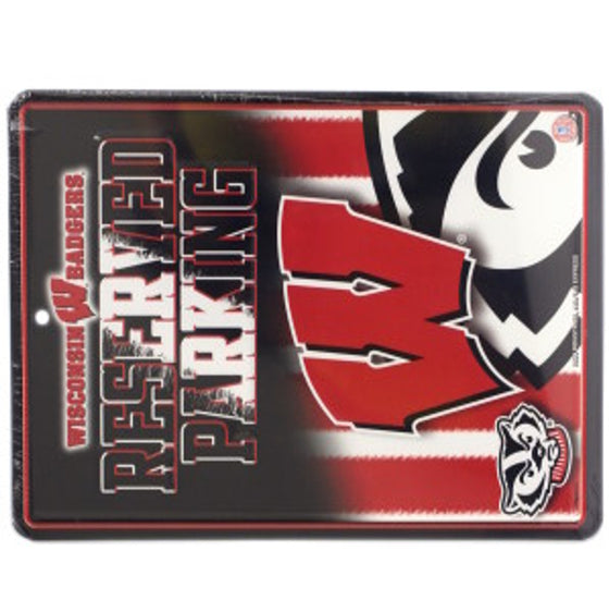 Wisconsin Badgers Sign Metal Parking - Special Order