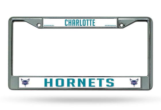 Charlotte Hornets License Plate Frame Chrome - Special Order