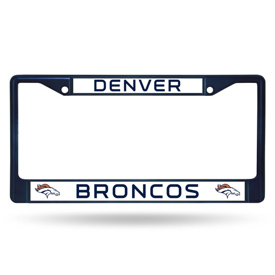 Denver Broncos Metal License Plate Frame - Navy (CDG)