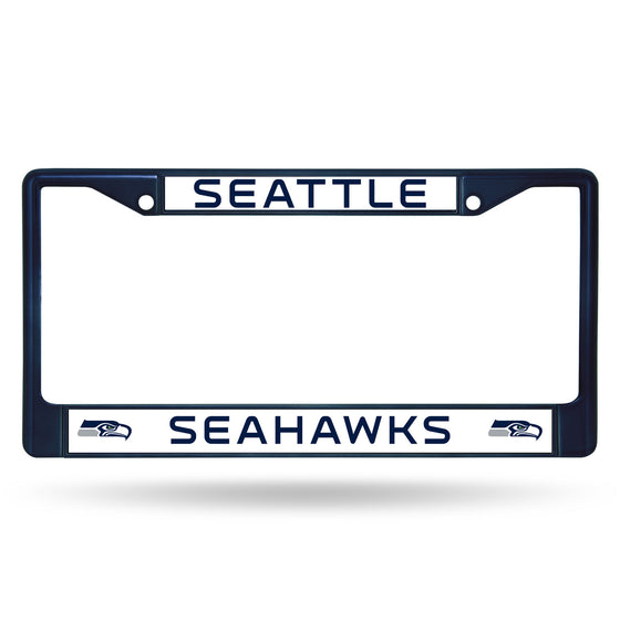 Seattle Seahawks Metal License Plate Frame - Navy (CDG)