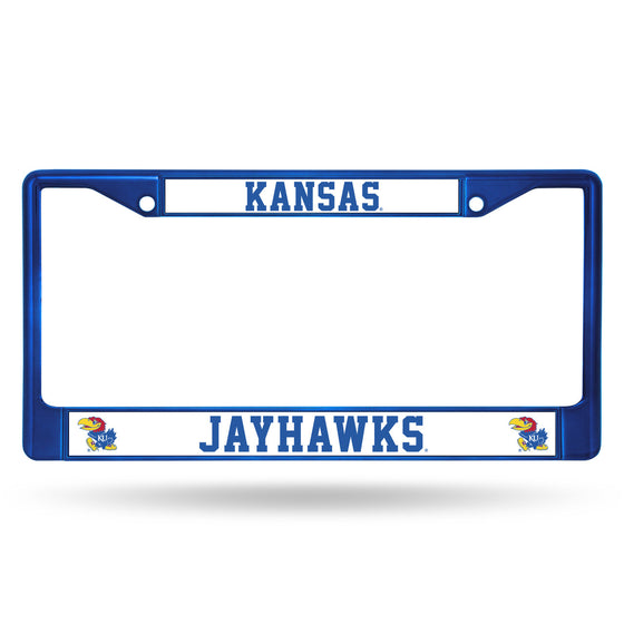 Kansas Jayhawks Metal License Plate Frame - Blue (CDG)