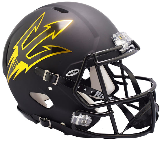 Arizona State Sun Devils Helmet Riddell Authentic Full Size Speed Style Satin Black - Special Order