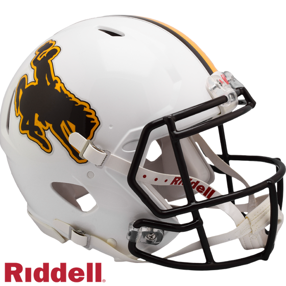 Wyoming Cowboys Helmet Riddell Authentic Full Size Speed Style - Special Order