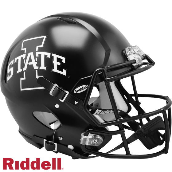 Iowa State Cyclones Helmet Riddell Authentic Full Size Speed Style Satin Black - Special Order