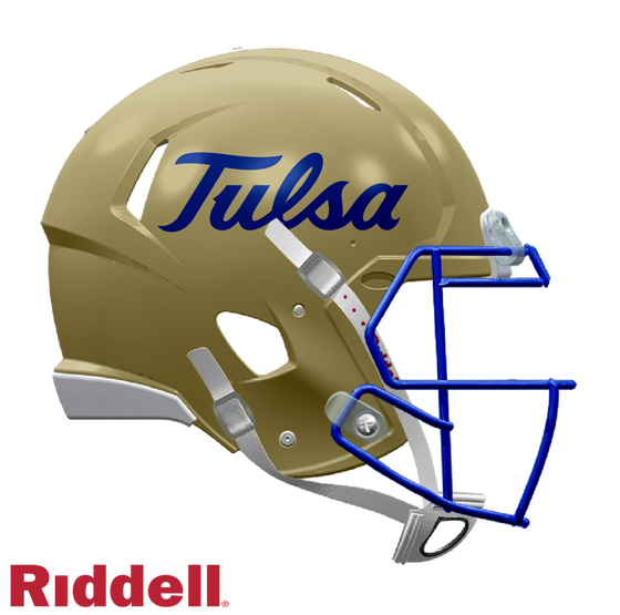 Tulsa Golden Hurricane Helmet Riddell Authentic Full Size Speed Style Gold - Special Order