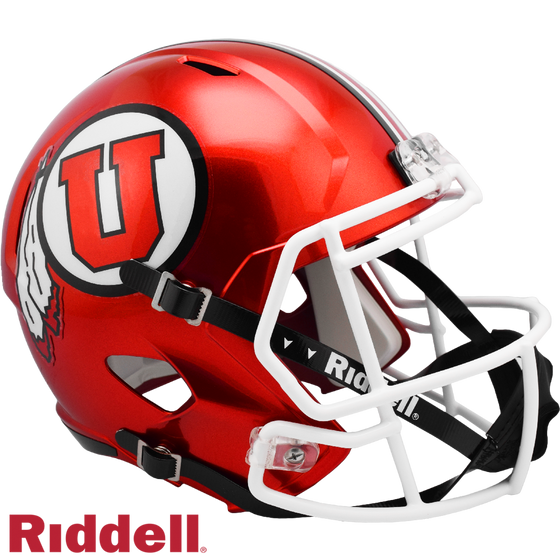 Utah Utes Helmet Riddell Replica Full Size Speed Style Red - Special Order