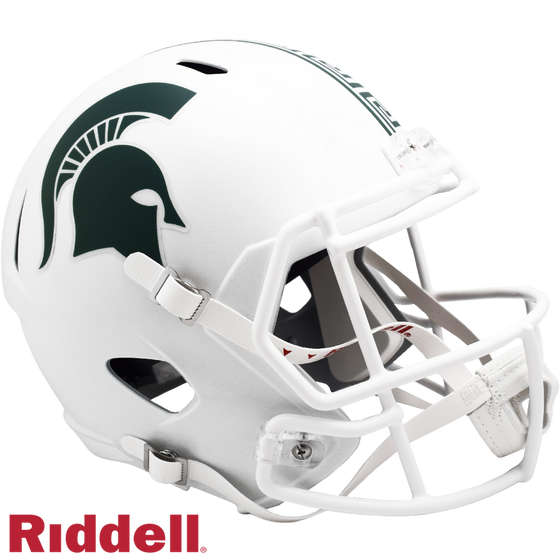 Michigan State Spartans Helmet Riddell Replica Full Size Speed Style White