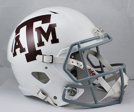 Texas A&M Aggies Deluxe Replica Speed Helmet - White - Special Order