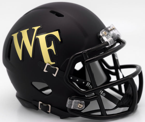 Wake Forest Demon Deacons Helmet Riddell Replica Mini Speed Style Matte Black - Special Order