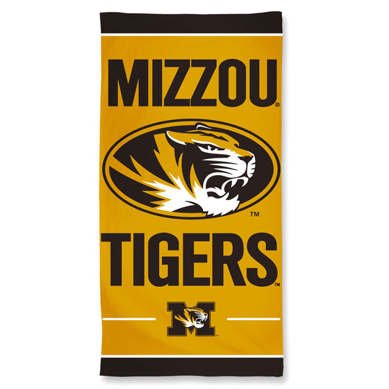 Missouri Tigers Towel 30x60 Beach Style - Special Order