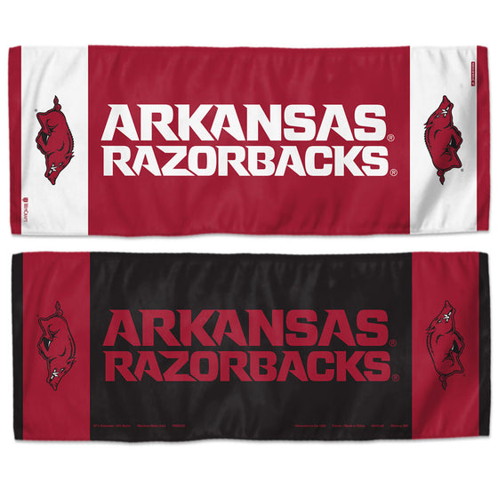 Arkansas Razorbacks Cooling Towel 12x30 - Special Order