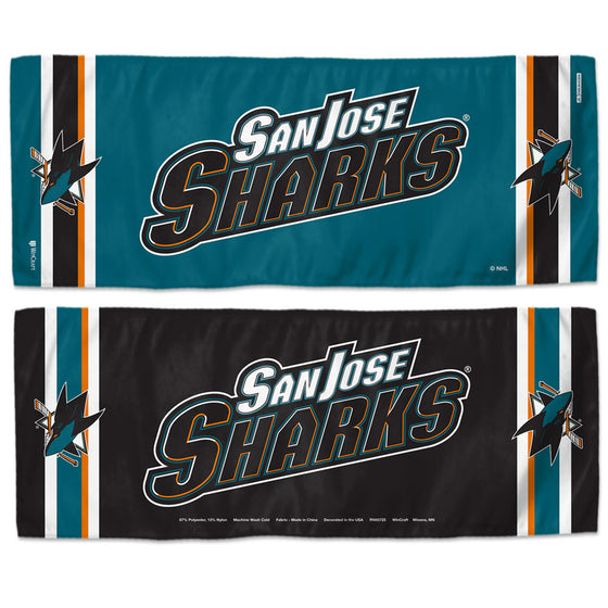 San Jose Sharks Cooling Towel 12x30 - Special Order