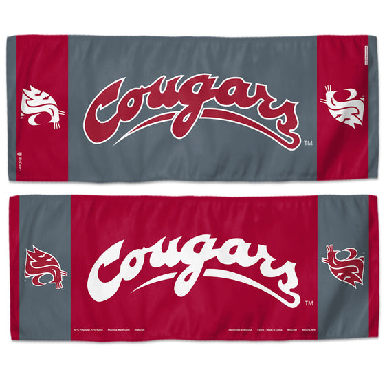 Washington State Cougars Cooling Towel 12x30 - Special Order